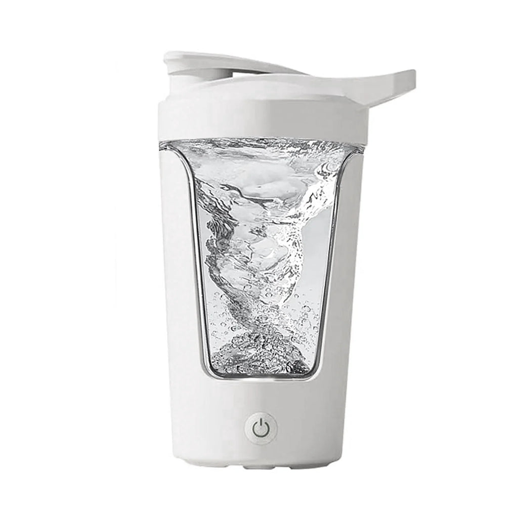 Electric Shaker Bottle for Protein ,Rechargeable Drink Mixer Cup for Coffee Milk Mixing,White