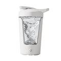 Electric Shaker Bottle for Protein ,Rechargeable Drink Mixer Cup for Coffee Milk Mixing,White