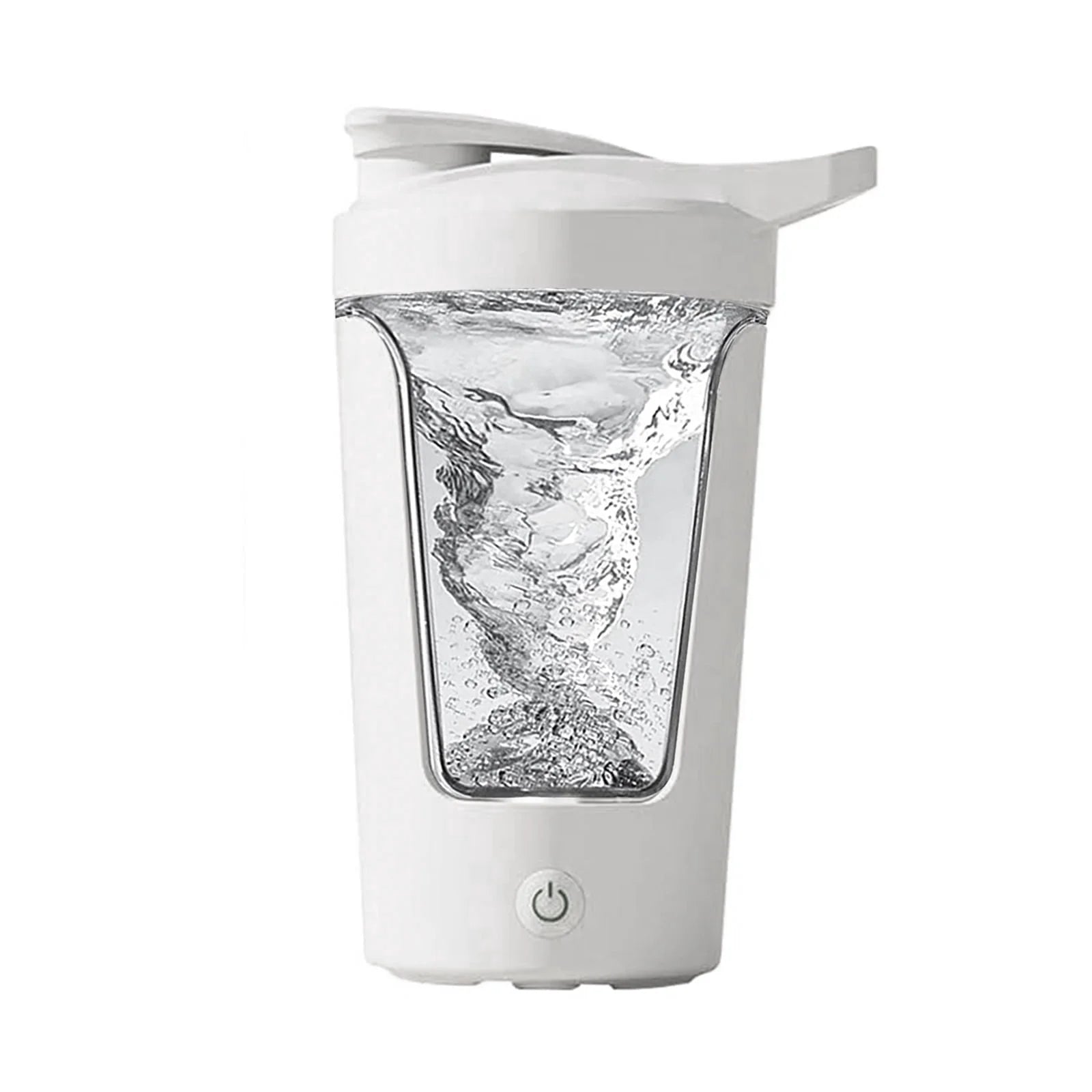 Electric Shaker Bottle for Protein ,Rechargeable Drink Mixer Cup for Coffee Milk Mixing,White