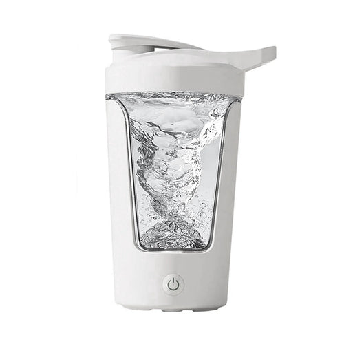 Electric Shaker Bottle for Protein ,Rechargeable Drink Mixer Cup for Coffee Milk Mixing,White